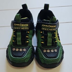 John Deere Green and Black Kids Sneakers